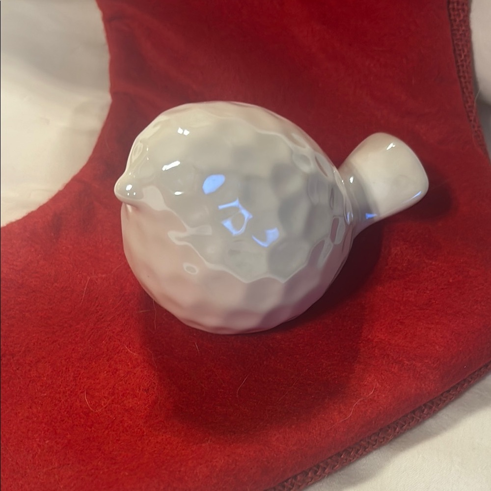 White Ceramic Bird Figurine